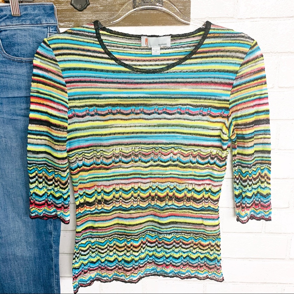 Missoni Made in Italy Crochet Knit Top